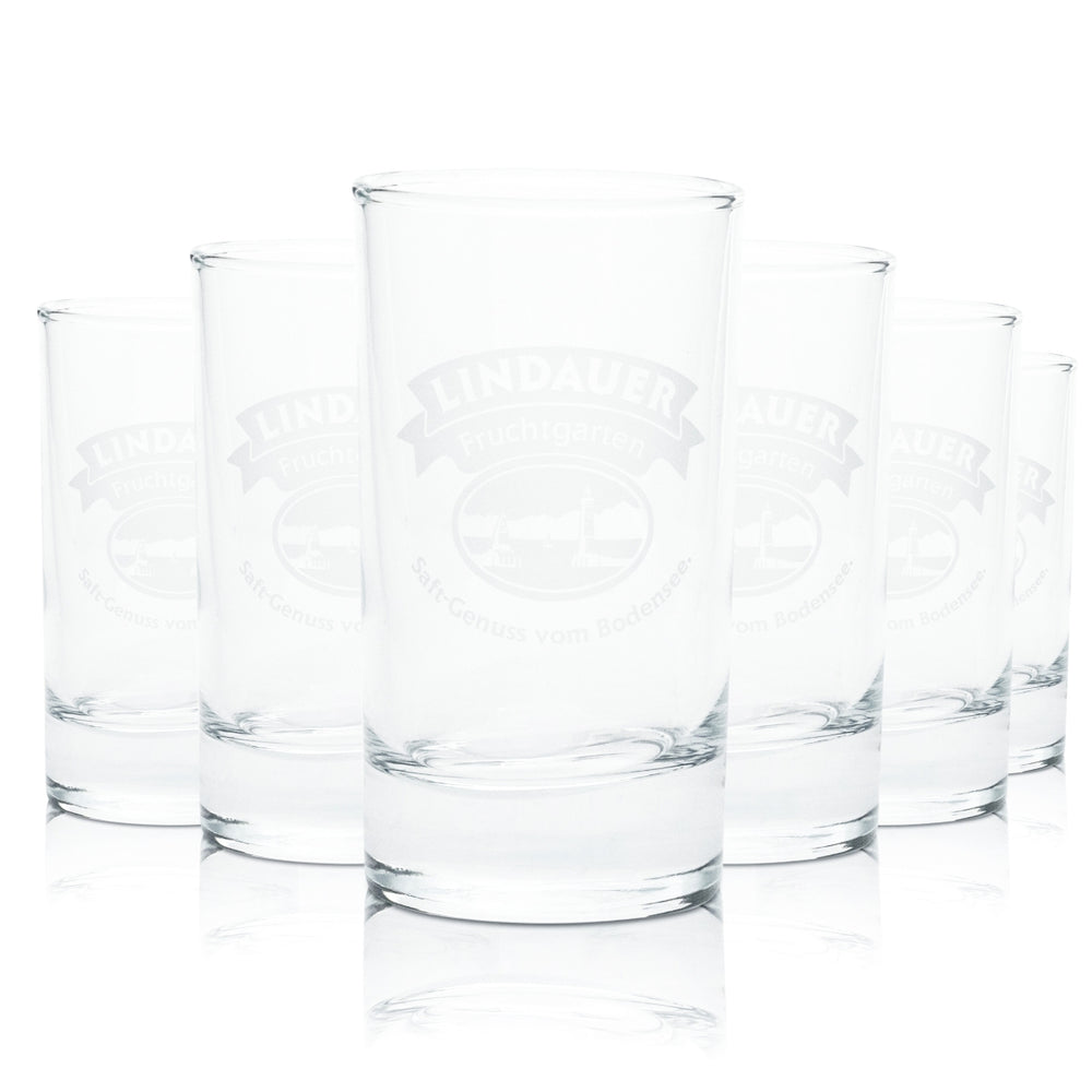 6 verres à jus Lindauer 0,1 l, verres à long drink, eau, soda, verres à eau minérale, lac de Constance