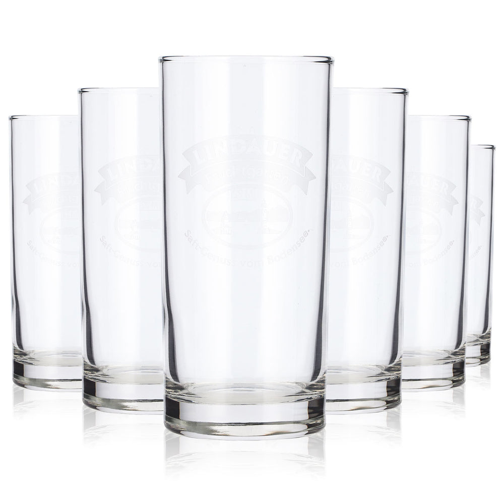 6 verres à jus Lindauer de 0,2 l avec logo, finition satinée, motif Rastal Amsterdam (lot de 6)