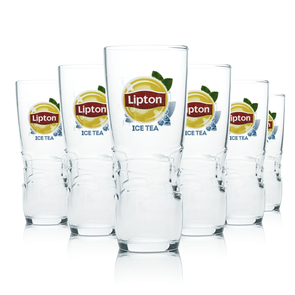6x Lipton Thé glacé Verre 0,3 l Gobelet Contour Verres à cocktail Longdrink Gastro Bar