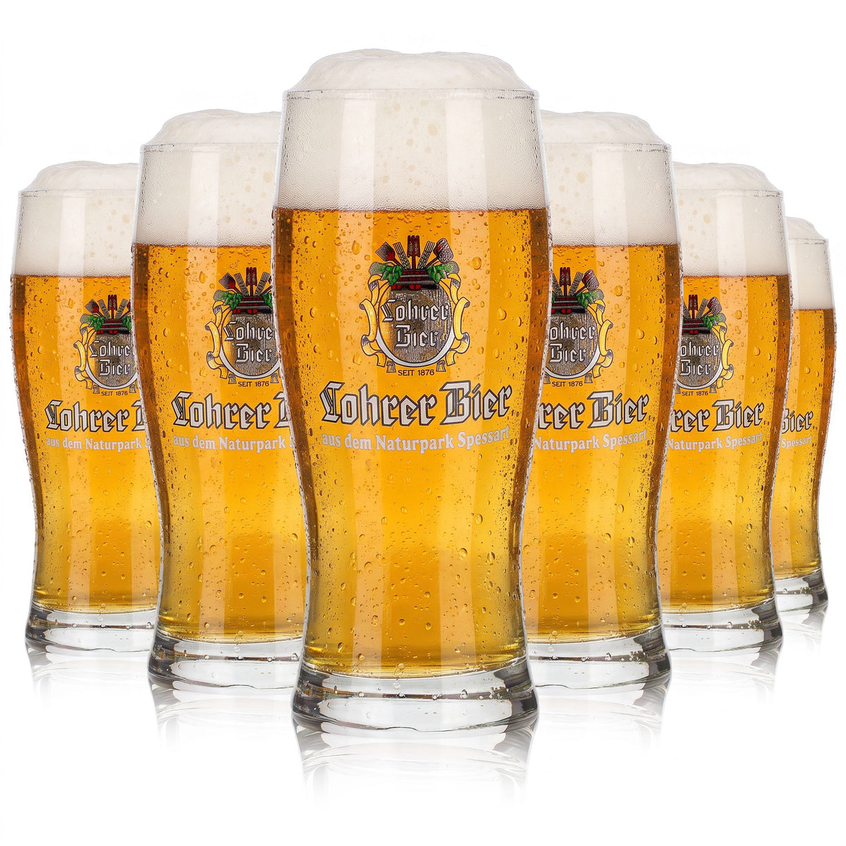 6 verres à bière Lohrer de 0,2 l « Vera » du parc naturel du Spessart (lot de 6)