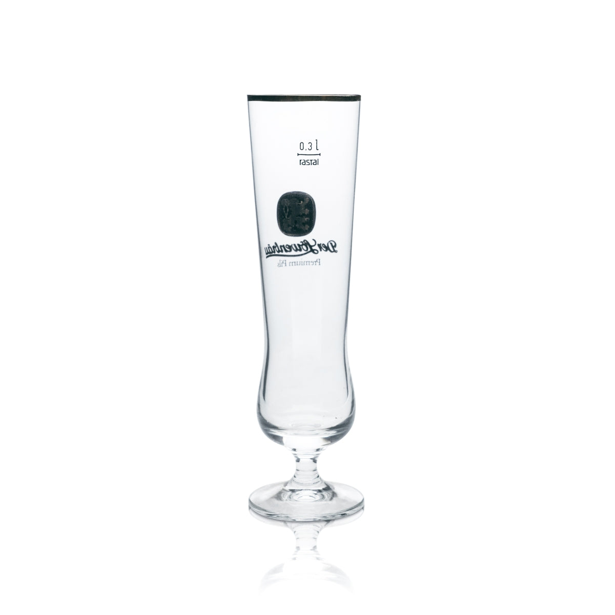 6 verres à bière Löwenbräu 0,3 l, forme tulipe, bord doré, brasserie Gastro München – Vue 3