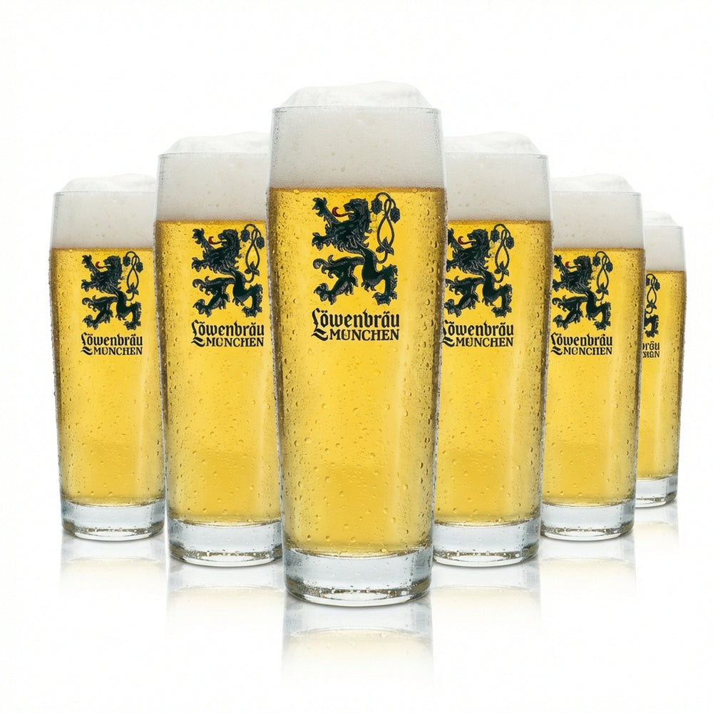 6 verres à bière Löwenbräu 0,5 l Nouveau logo ! Verres Willi Cup Beer Helles Bar