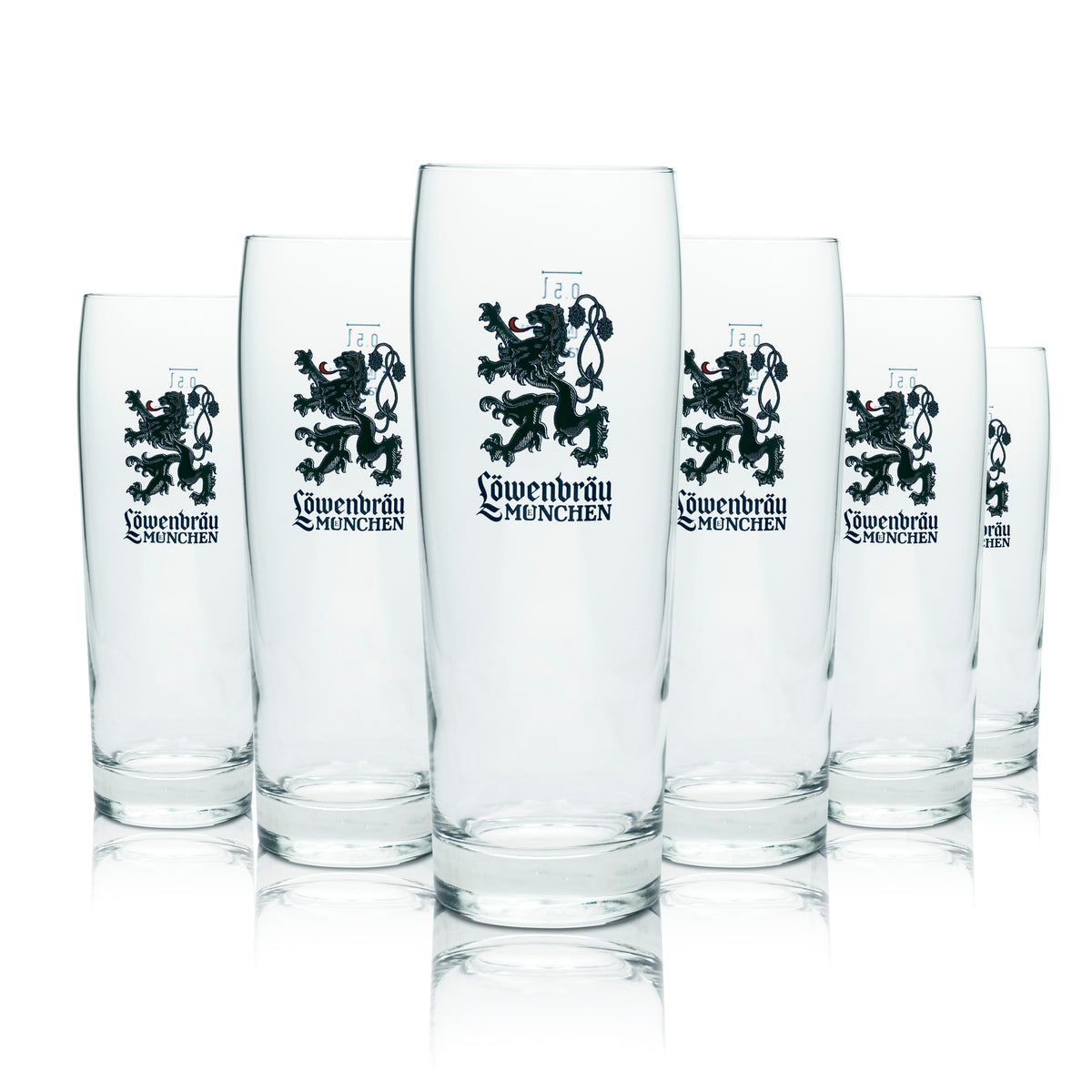 6 verres à bière Löwenbräu 0,5 l Nouveau logo ! Verres Willi Cup Beer Helles Bar – Vue 4