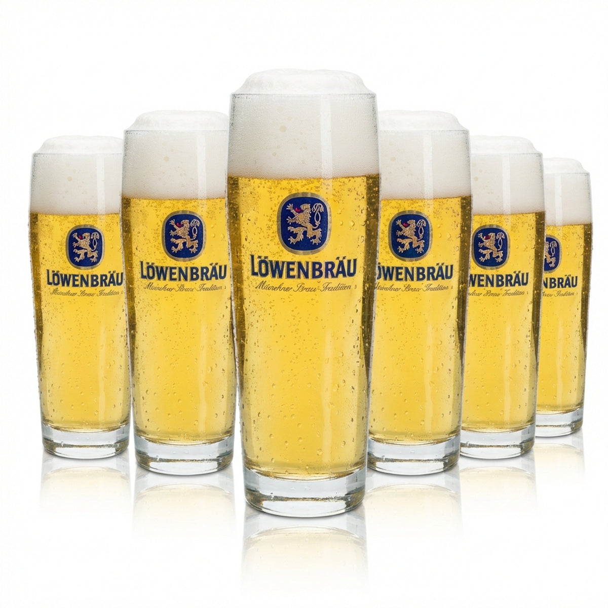 6 verres à bière Löwenbräu 0,5 l Willi Becher Rastal