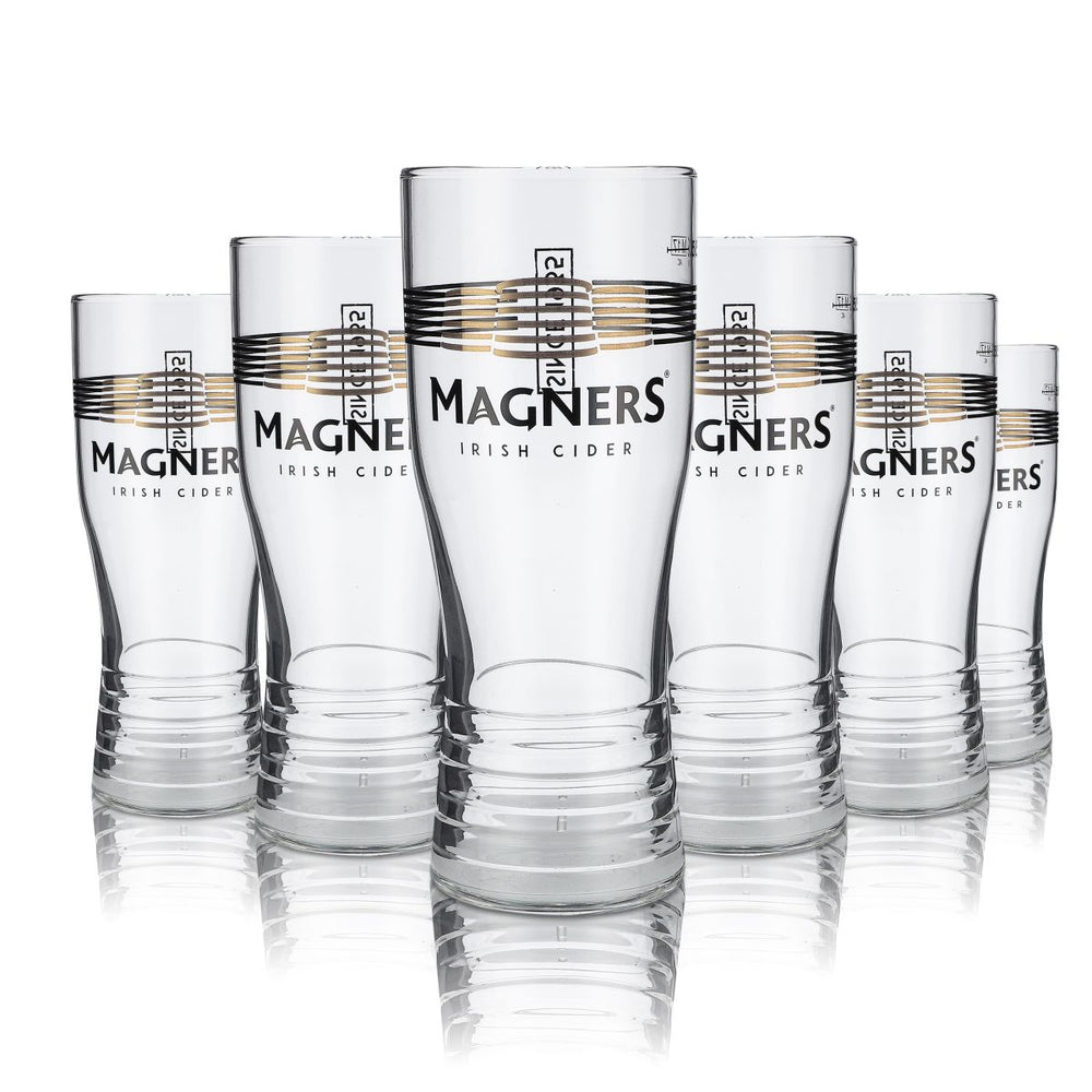 6 verres à cidre Magners Irish Cider Pint « Win Magners » 0,5 l