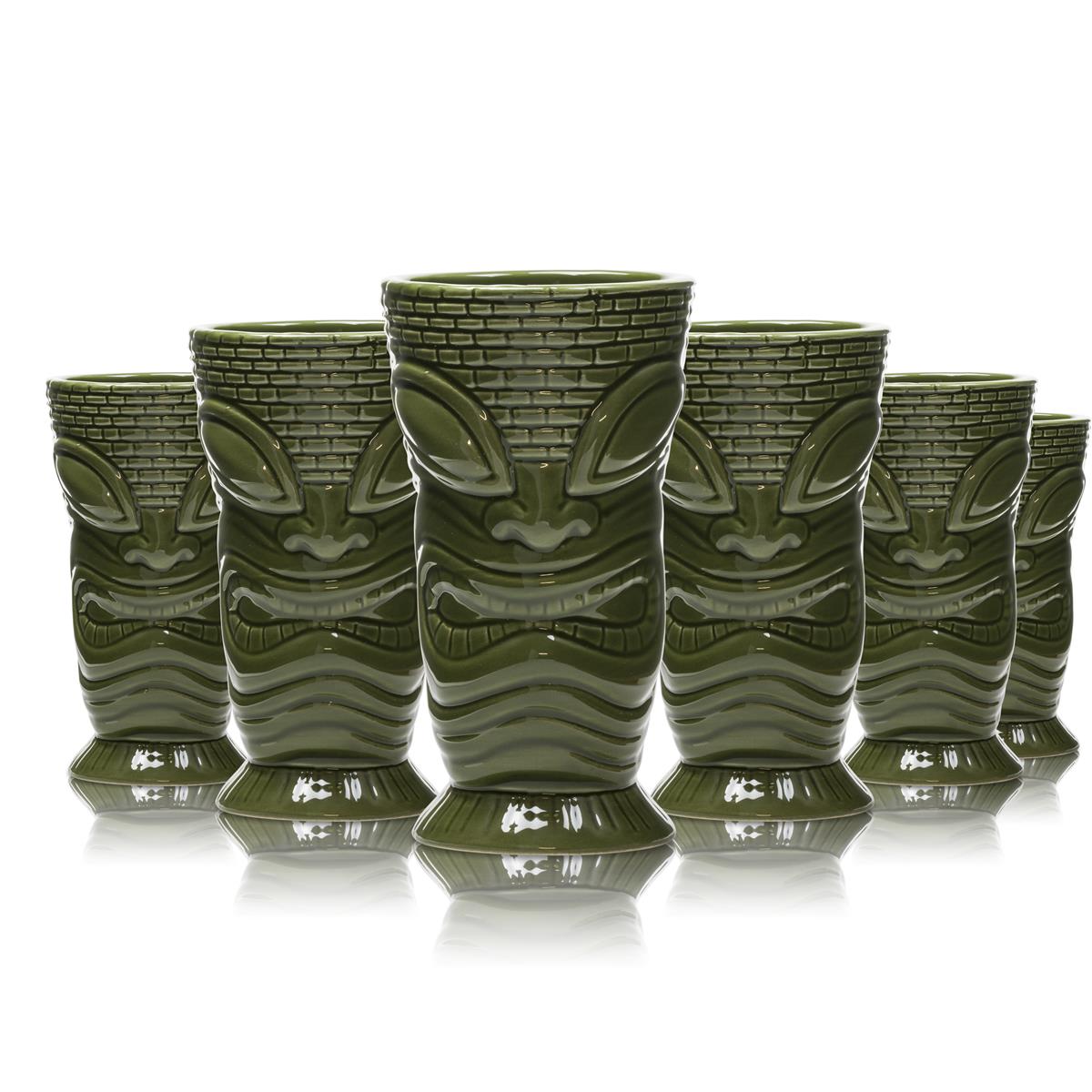 6x verre à rhum Mahiki vert