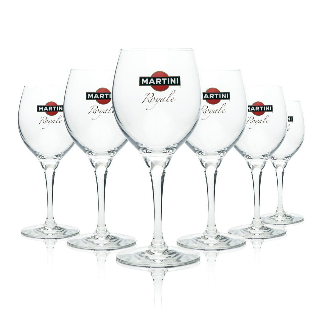 6x Martini Royale Verre à vin Verres à cocktail Ballon Copa Longdrink Rétro Gastro
