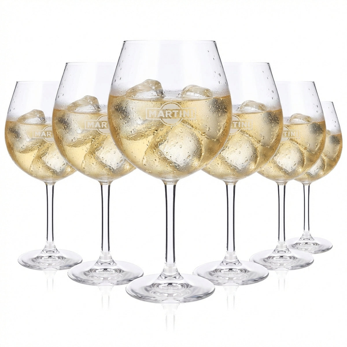 6 verres à martini Verre à pied 0,72 l Verre ballon Verre à pied Logo blanc Rastal