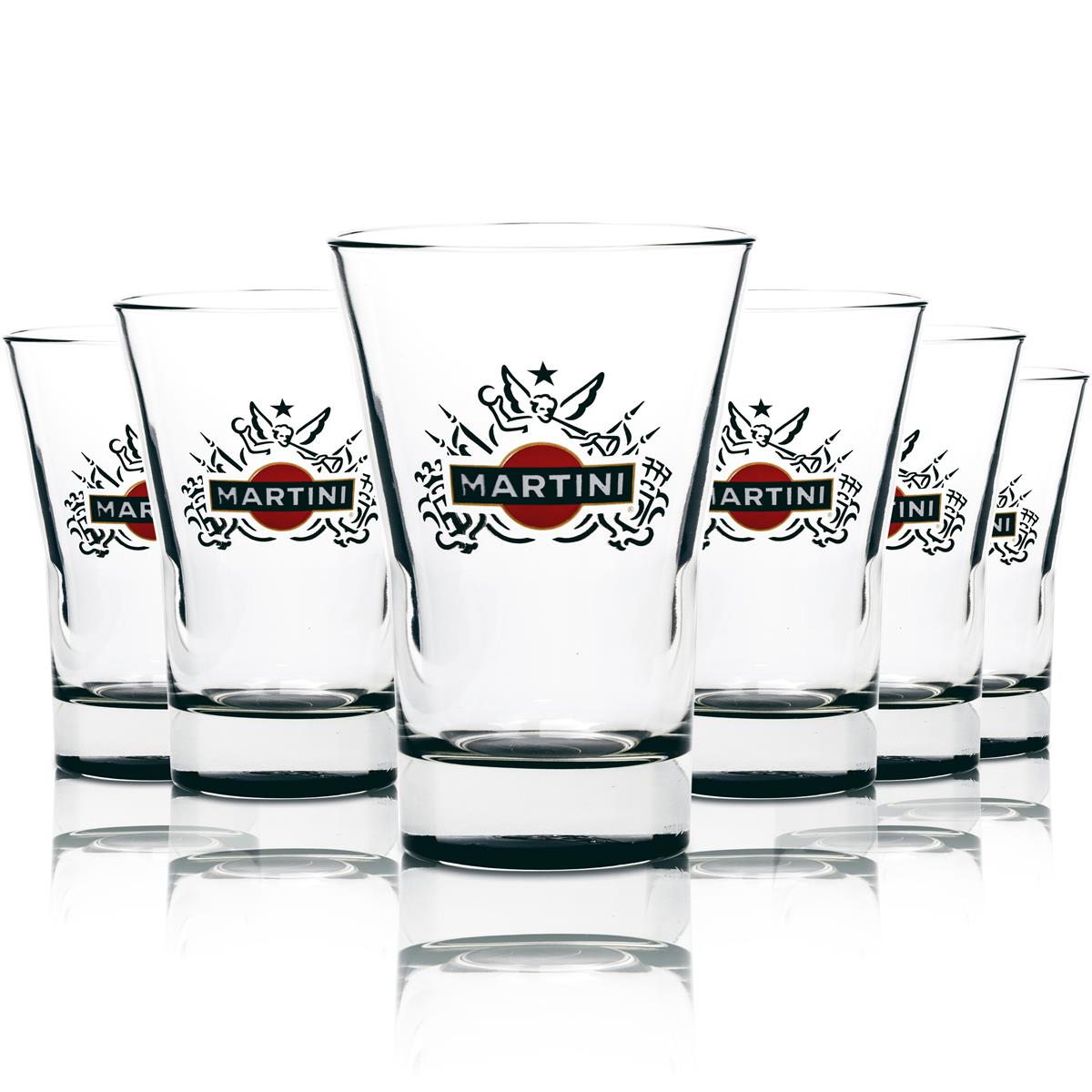 6 verres à martini Tumbler 31 cl, fond noir