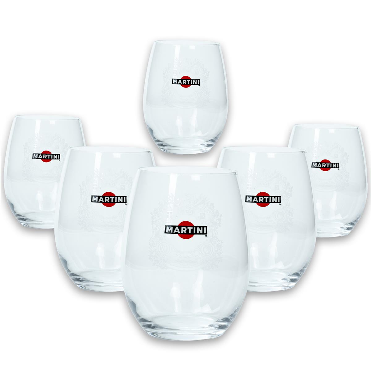6 verres à martini Martini Wermut Tumbler Prosecco 44,5 cl