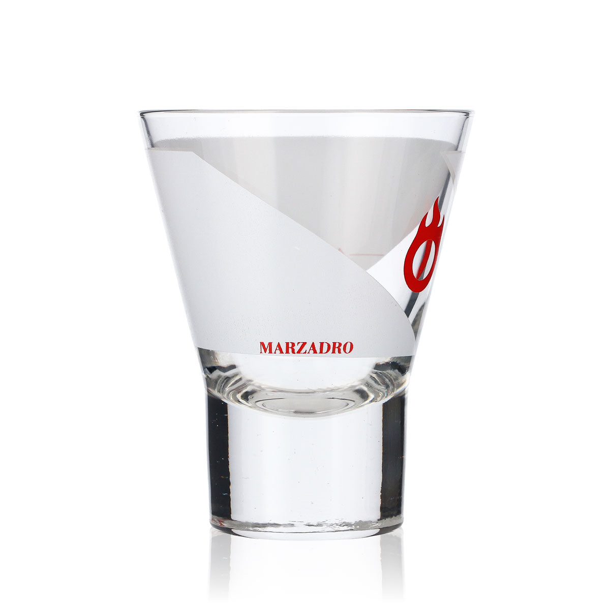 6 verres à grappa Marzadro 4 cl Tumbler/gobelet Logo rouge – Vue 2