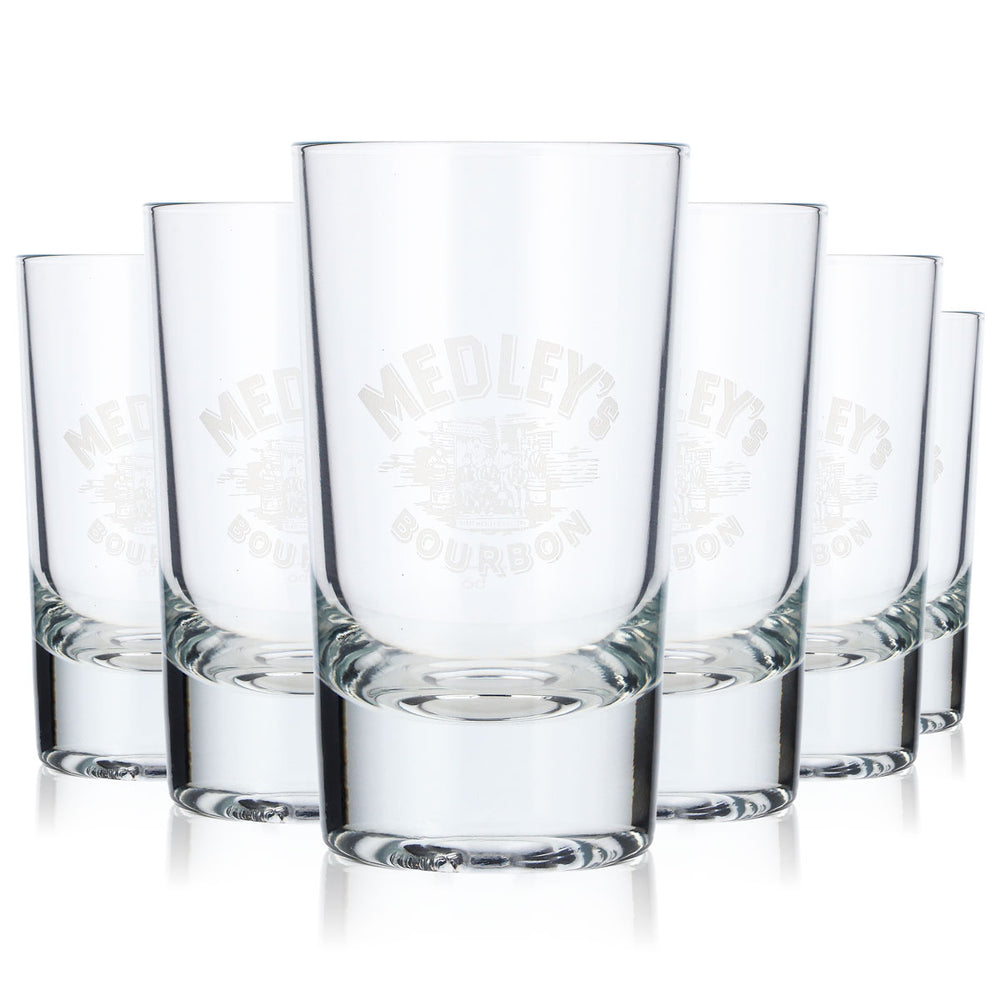 6 verres à whisky Medley's 2 cl/4 cl Verres à whisky Tumbler Logo blanc Böckling