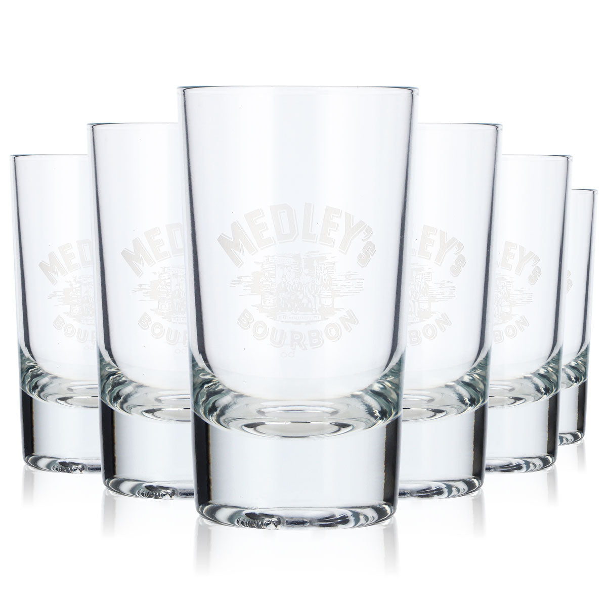 6 verres à whisky Medley's 2 cl/4 cl Verres à whisky Tumbler Logo blanc Böckling