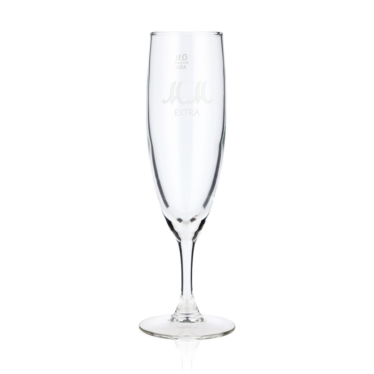 6 verres à champagne MM Extra 0,1 l, logo blanc, flûtes à champagne (lot de 6) – Vue 2