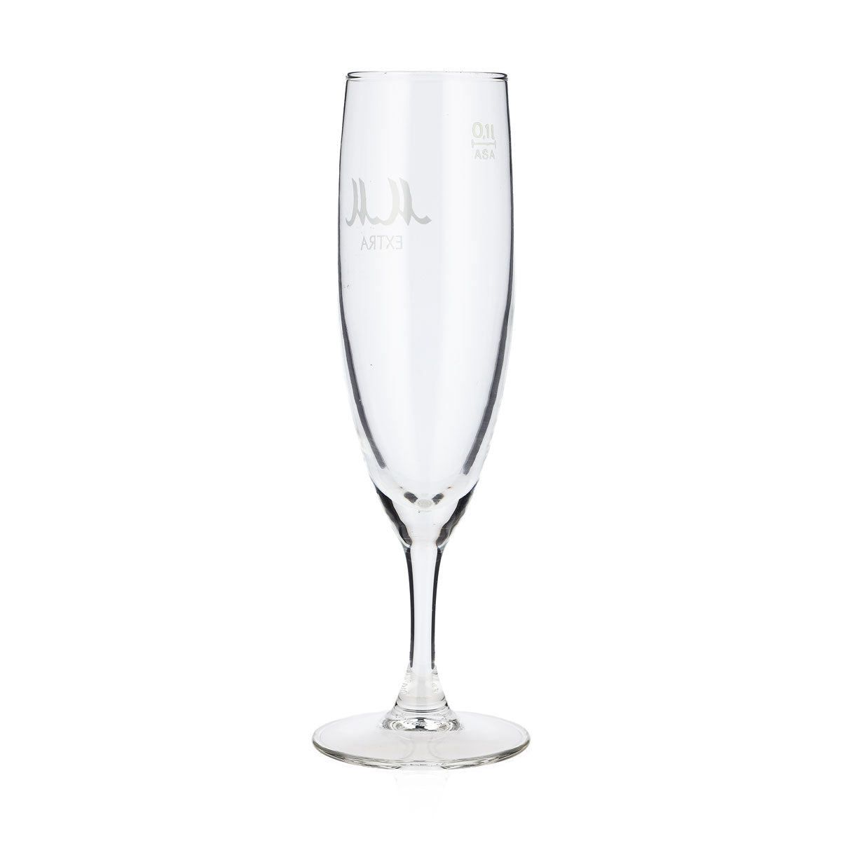 6 verres à champagne MM Extra 0,1 l, logo blanc, flûtes à champagne (lot de 6) – Vue 4