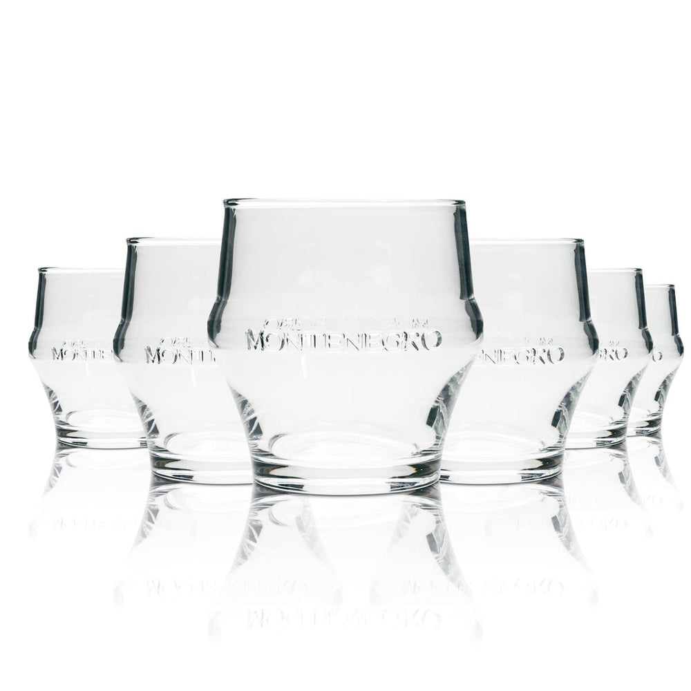 6x verre à liqueur transparent Monténégro