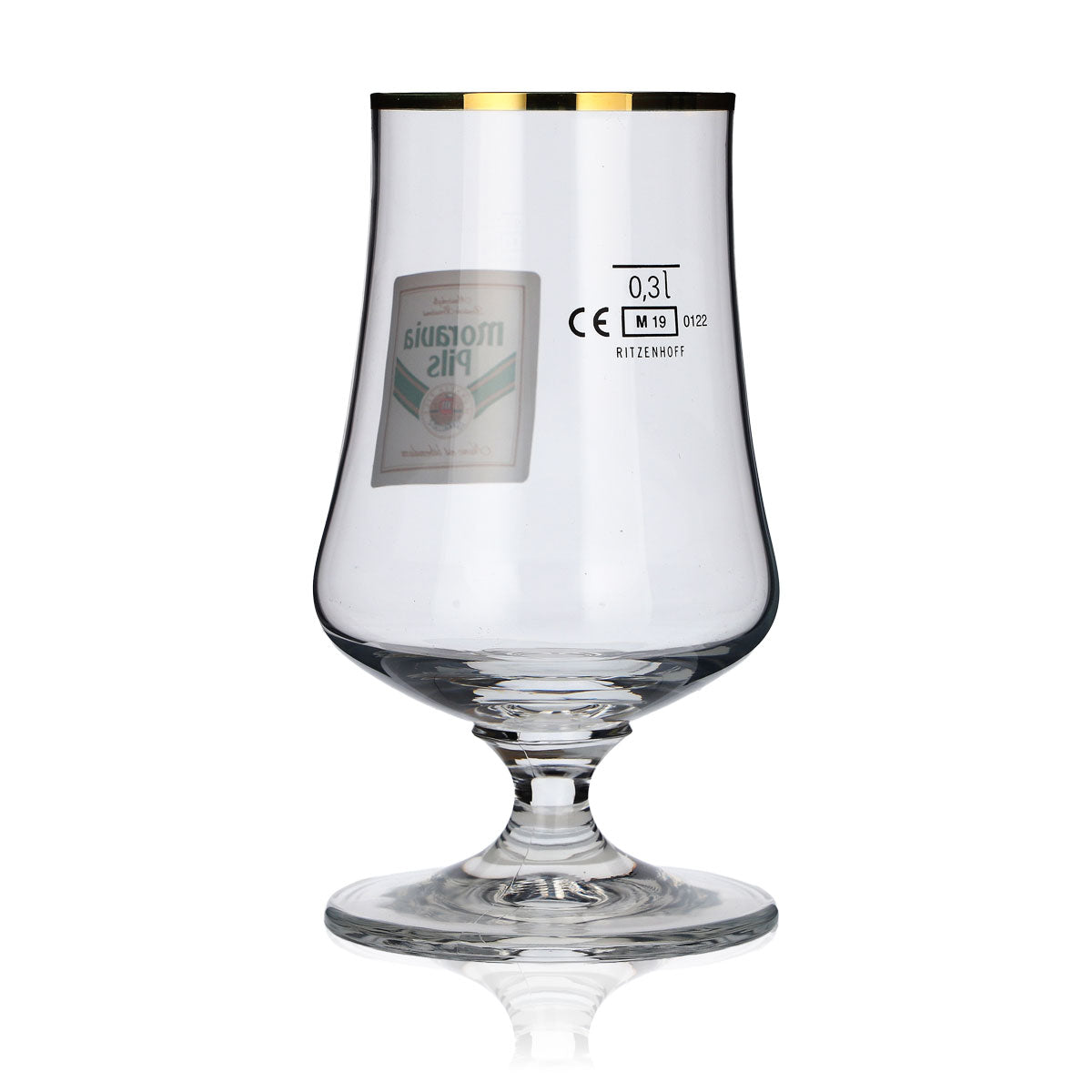 6 verres à bière Moravia Verres à bière Verres à bière Schwenker Bord doré, 0,3 l – Vue 3