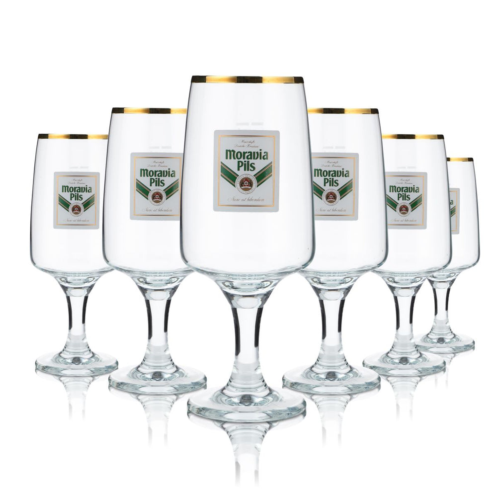 6x Moravia Verre 0,25 l Verre à bière Colani Coupe Tulipe Verres Set Brasserie Gastronomie