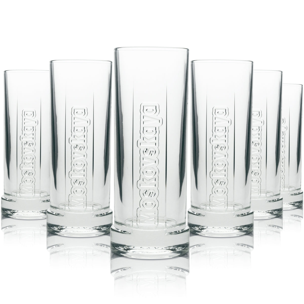 6x Verre à long drink Moskovskaya Vodka Relief 300 ml Rastal