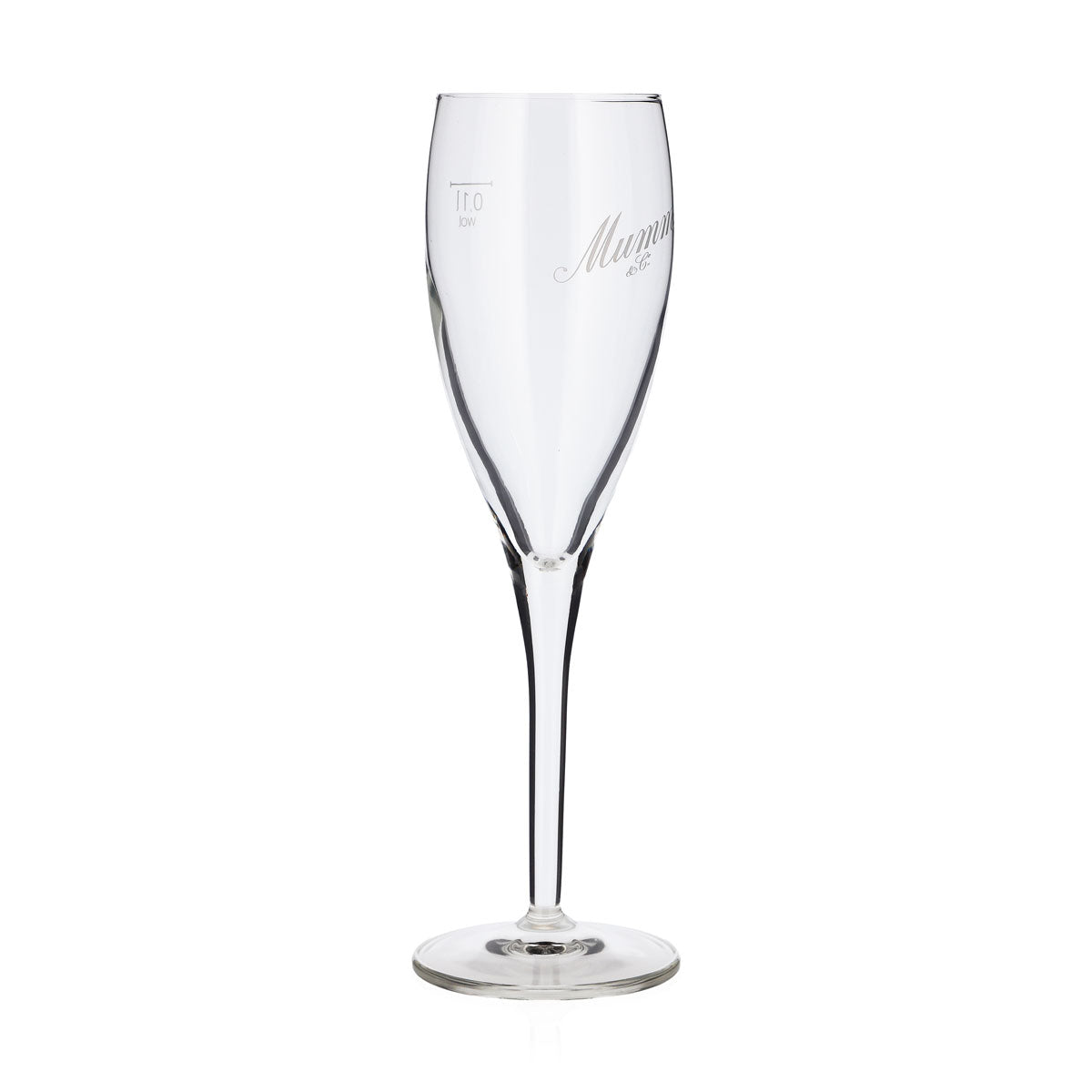 6 flûtes à champagne Mumm, 0,1 l, logo Mumm&Co blanc en biais (lot de 6) – Vue 3