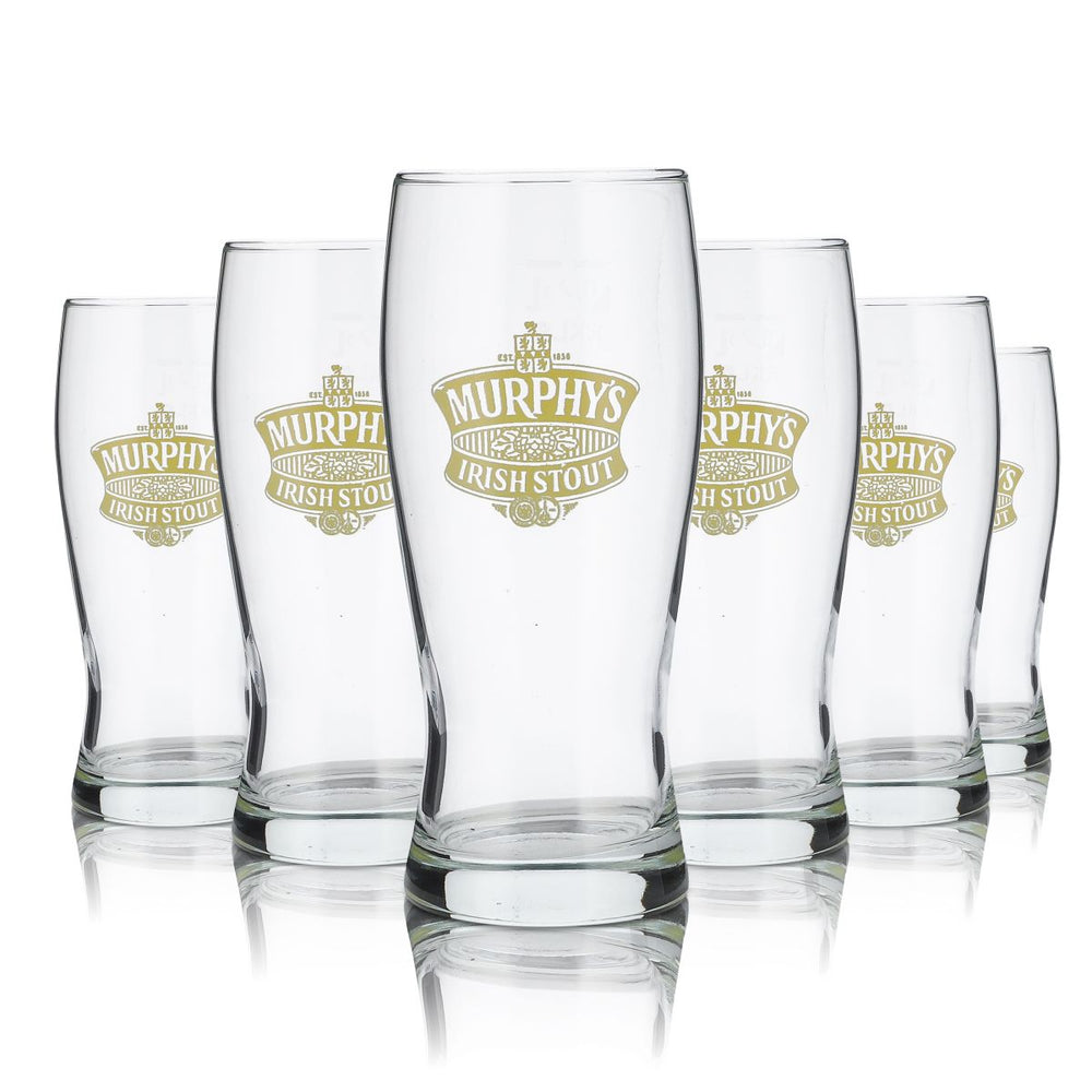 6x verres Murphy's 0,25 l Irish Stout Pint Beer verre à bière ensemble de verres brasserie