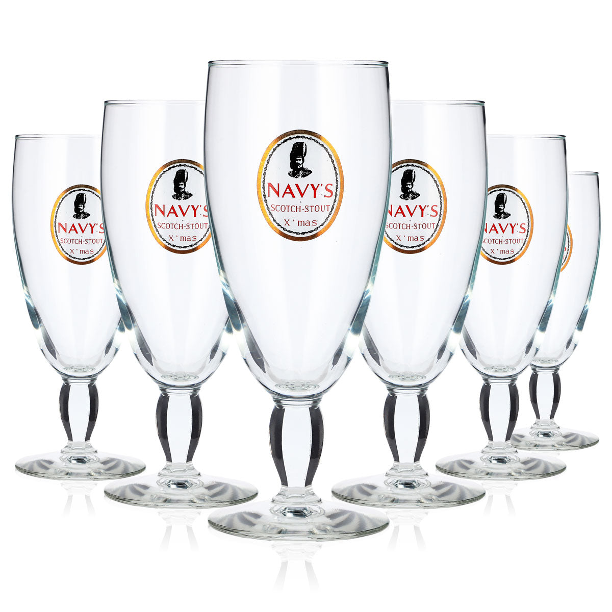 Lot de 6 verres à bière Navy de 0,32 l, modèle « Pokal X » de Noël