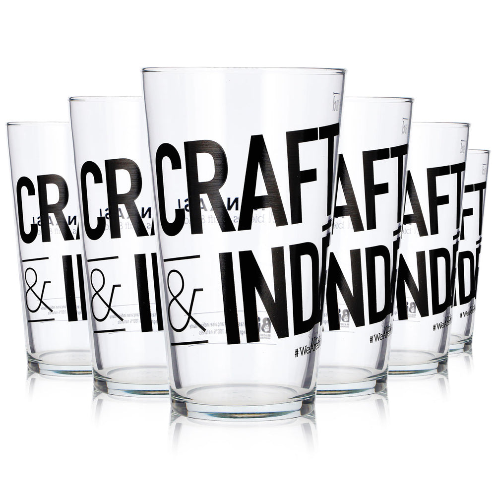 6 verres à bière Ninkasi de 0,5 l, verres Craft & Inde Rastal Conil (lot de 6)