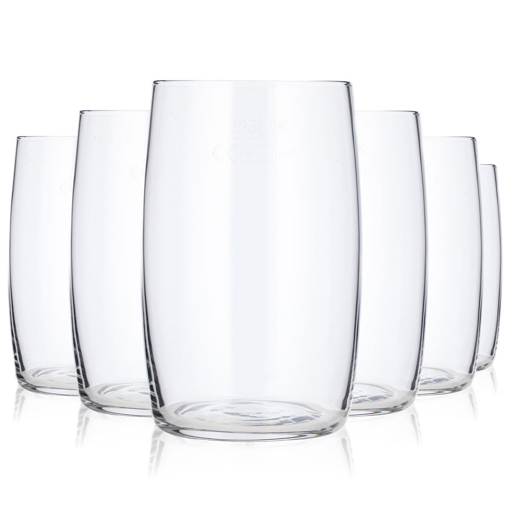 6 verres « No Name » divers, 0,25 l : verres de vigneron, verres Matador, verres à whisky (lot de 6)