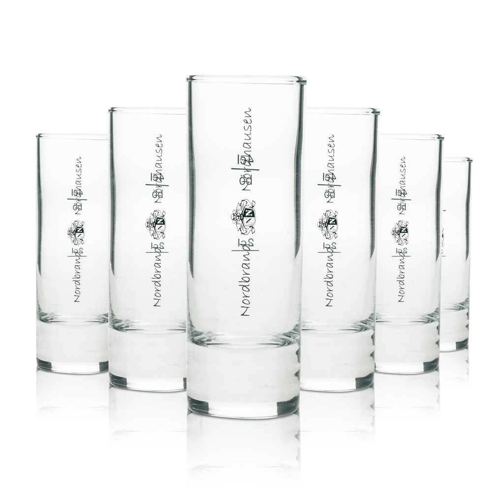 6x Nordbrand Nordhausen Verre à schnaps allongé 4 cl