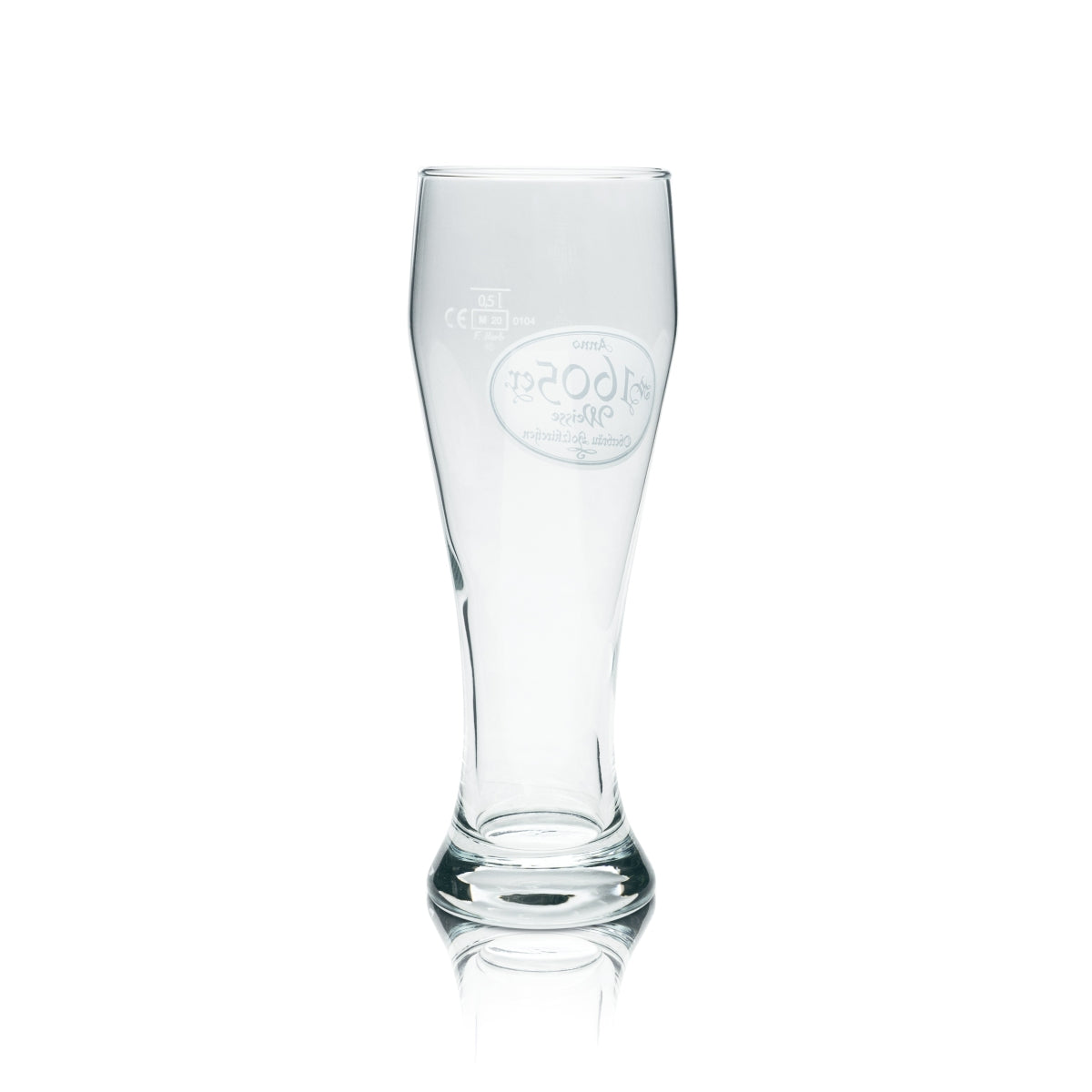 6 verres à bière Oberbräu 0,5 l 1605er Weisse Gläser Weiss Hefe Weizen Holzkirchen – Vue 3