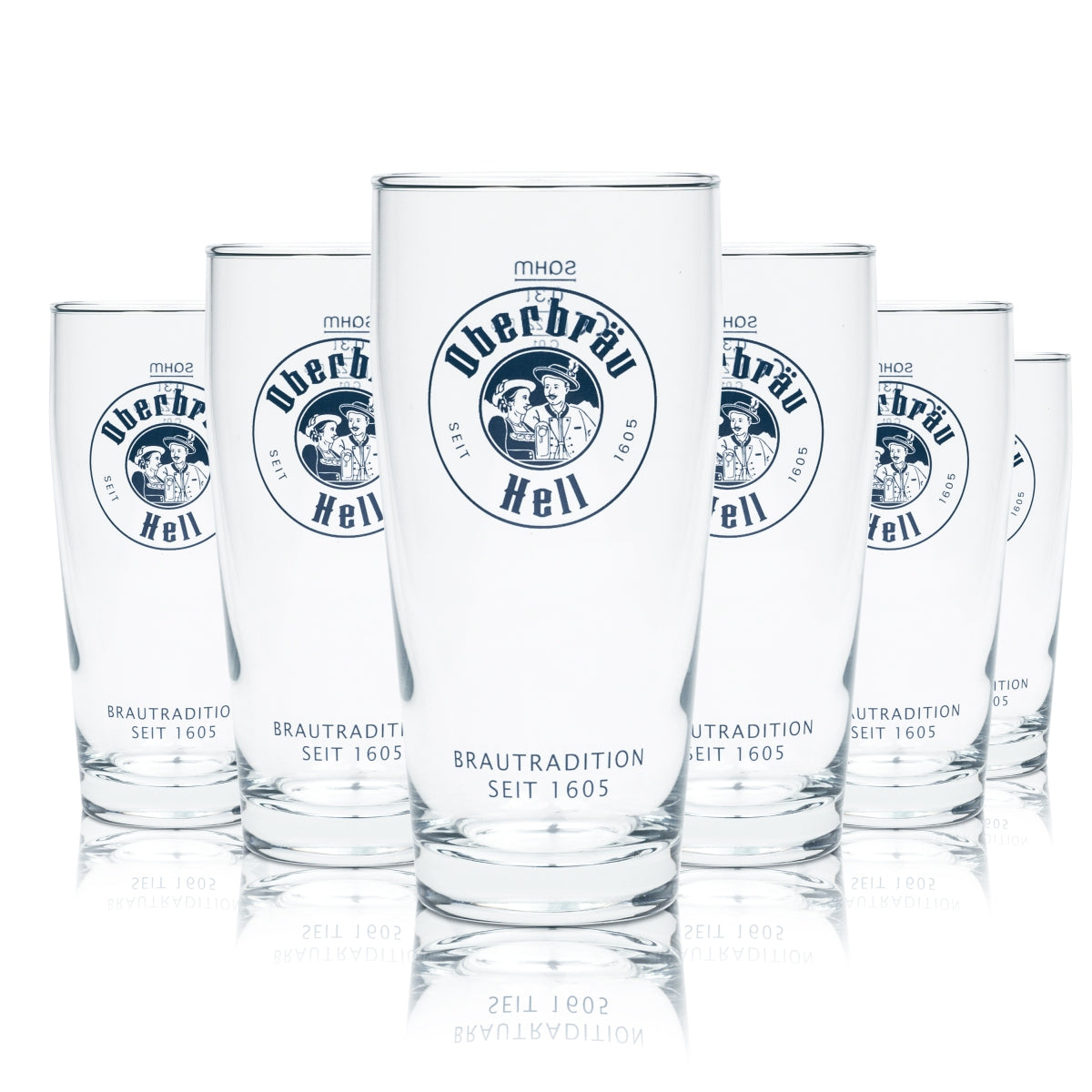 6x verre à bière Oberbräu Hell 0,3 l Willibecher Sahm Verres Tumbler Coupe Tulipe Bar