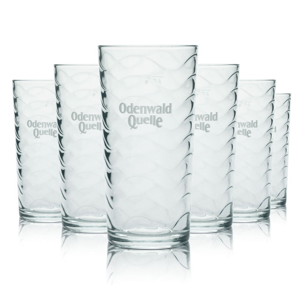 6x Odenwald Quelle Verre 0,2 l Verres à relief Contour Verres à eau minérale Spudel