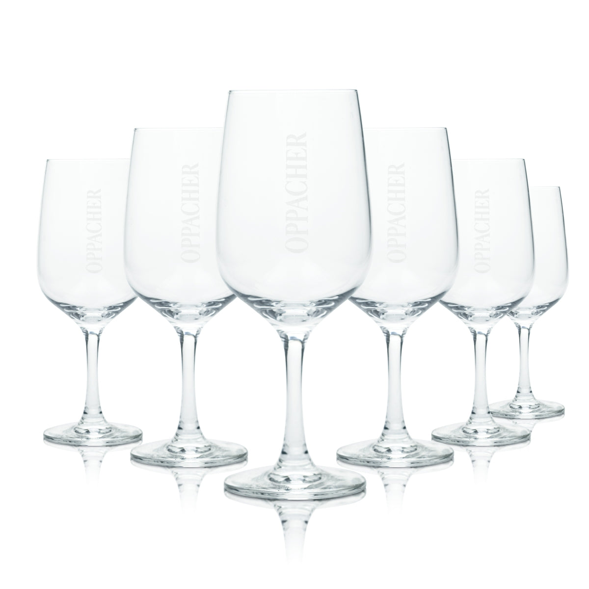 6 verres Oppacher 0,3 l, forme tulipe, eau minérale, soda, jus