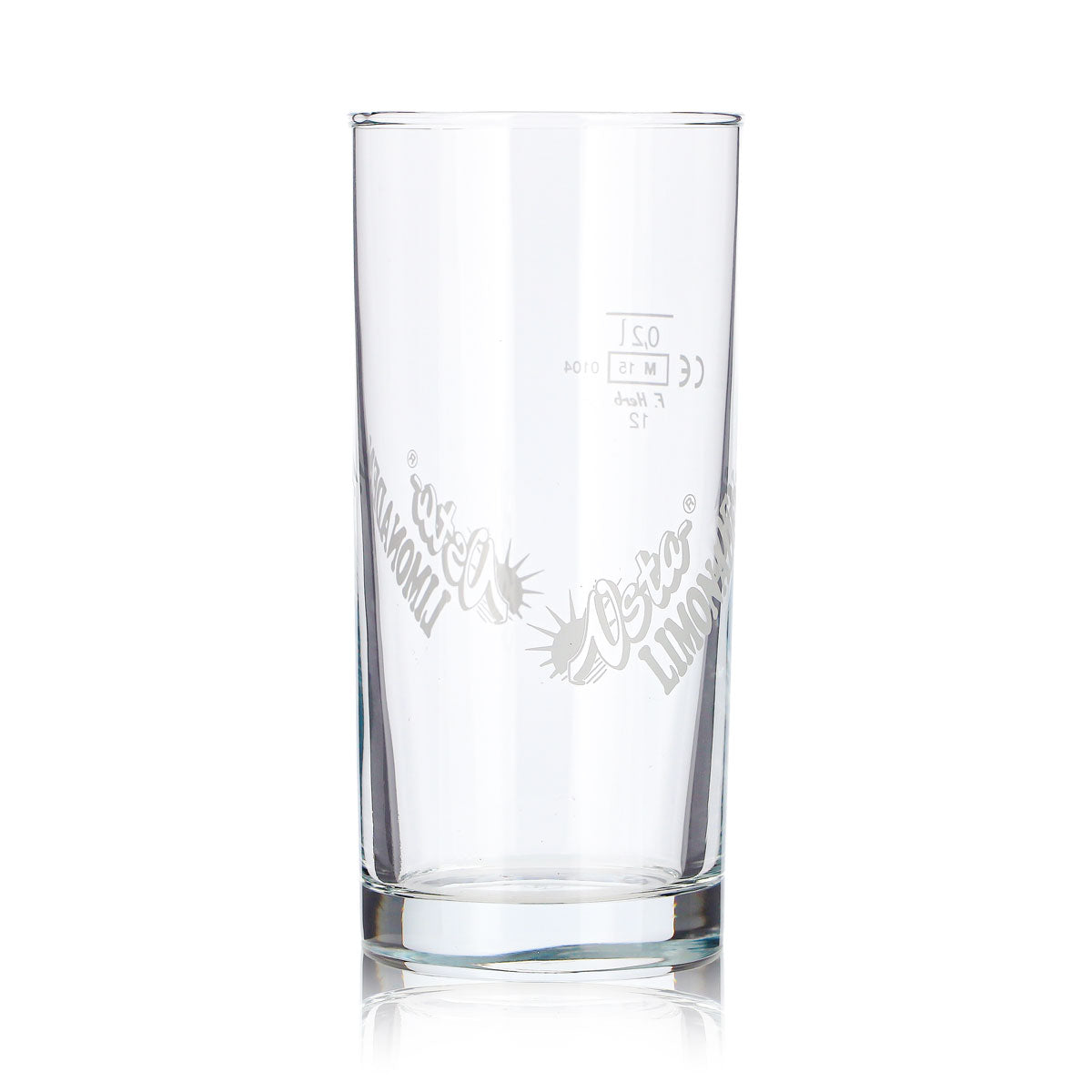 6 verres à jus Osta de 0,2 l, logo Osta blanc, limonades Osta – Vue 4