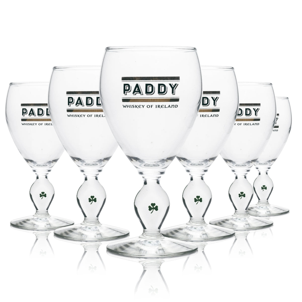 6x verre à whisky Paddy avec poignée en forme de trèfle