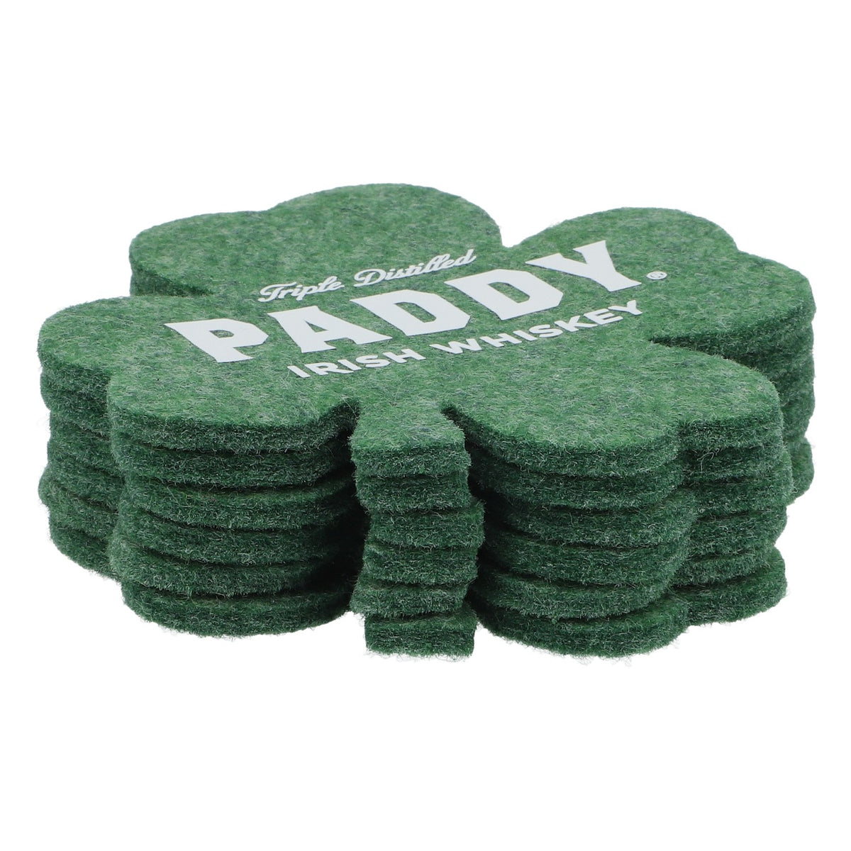 6x sous-verres Paddy Whisky Sous-verres en feutre en forme de trèfle Vert