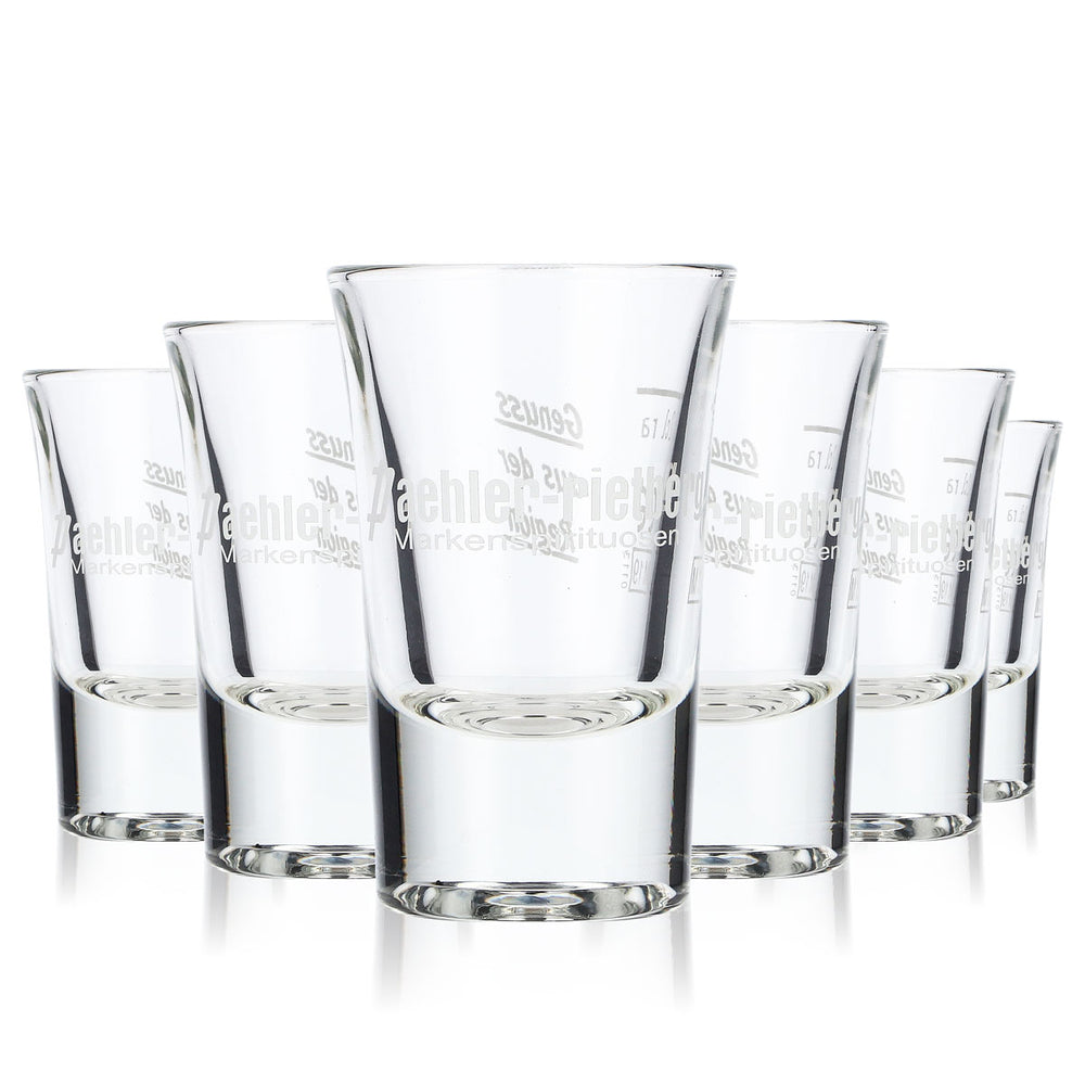 6x Paehler-Rietberg Verre à schnaps Stamper 2 cl Verre à schnaps court Verre à shot