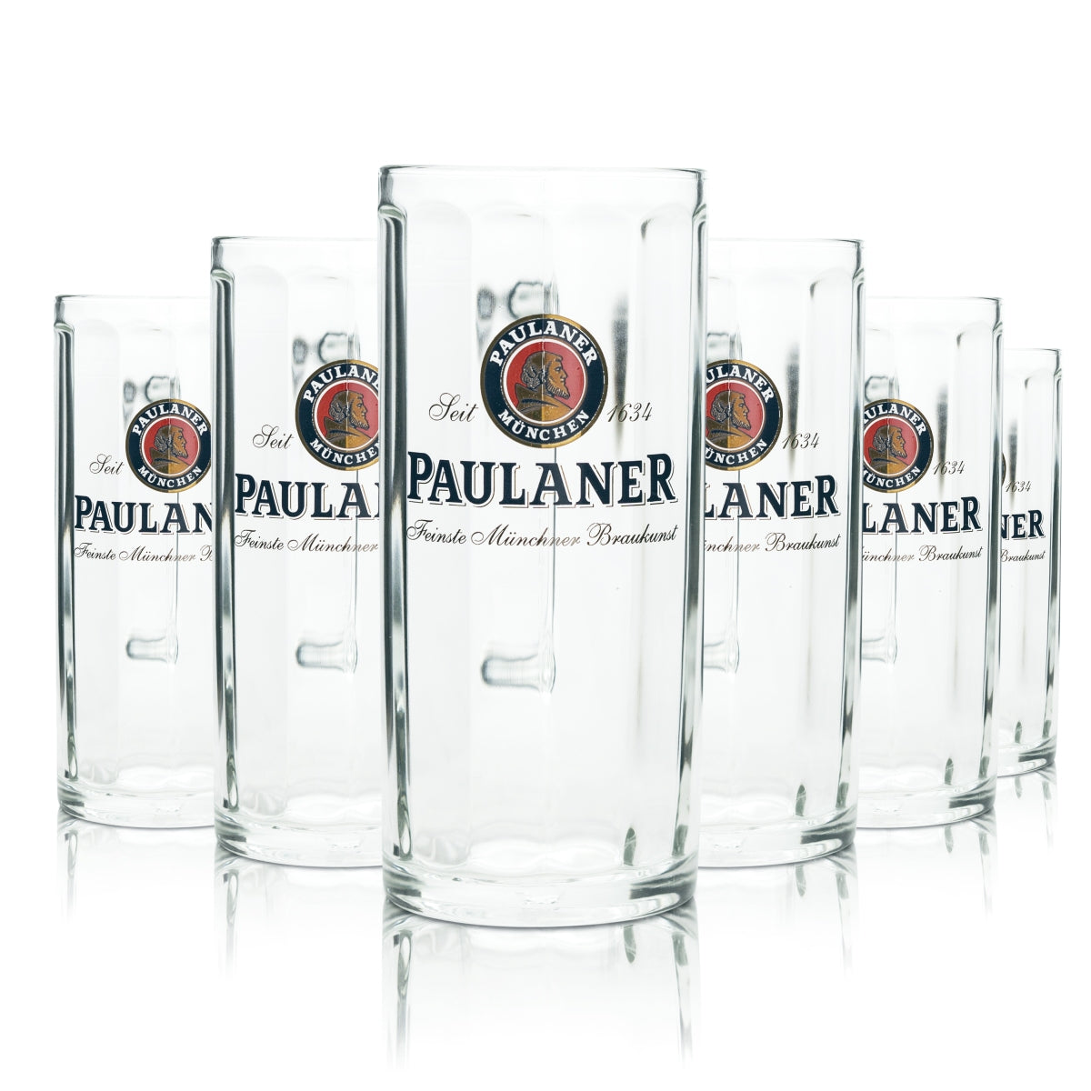 6 verres à bière Paulaner 0,4 l, chope Moldau Seidel Sahm Henkel, verres, chopes, bière – Vue 2