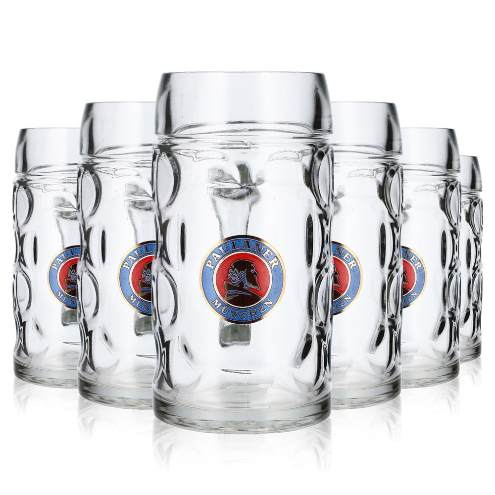 6x  Verre à bière Paulaner Bierseidel Bierhumpen 0,5 l Krug !!! PRODUIT DE SECONDE CHOIX !!! Contour