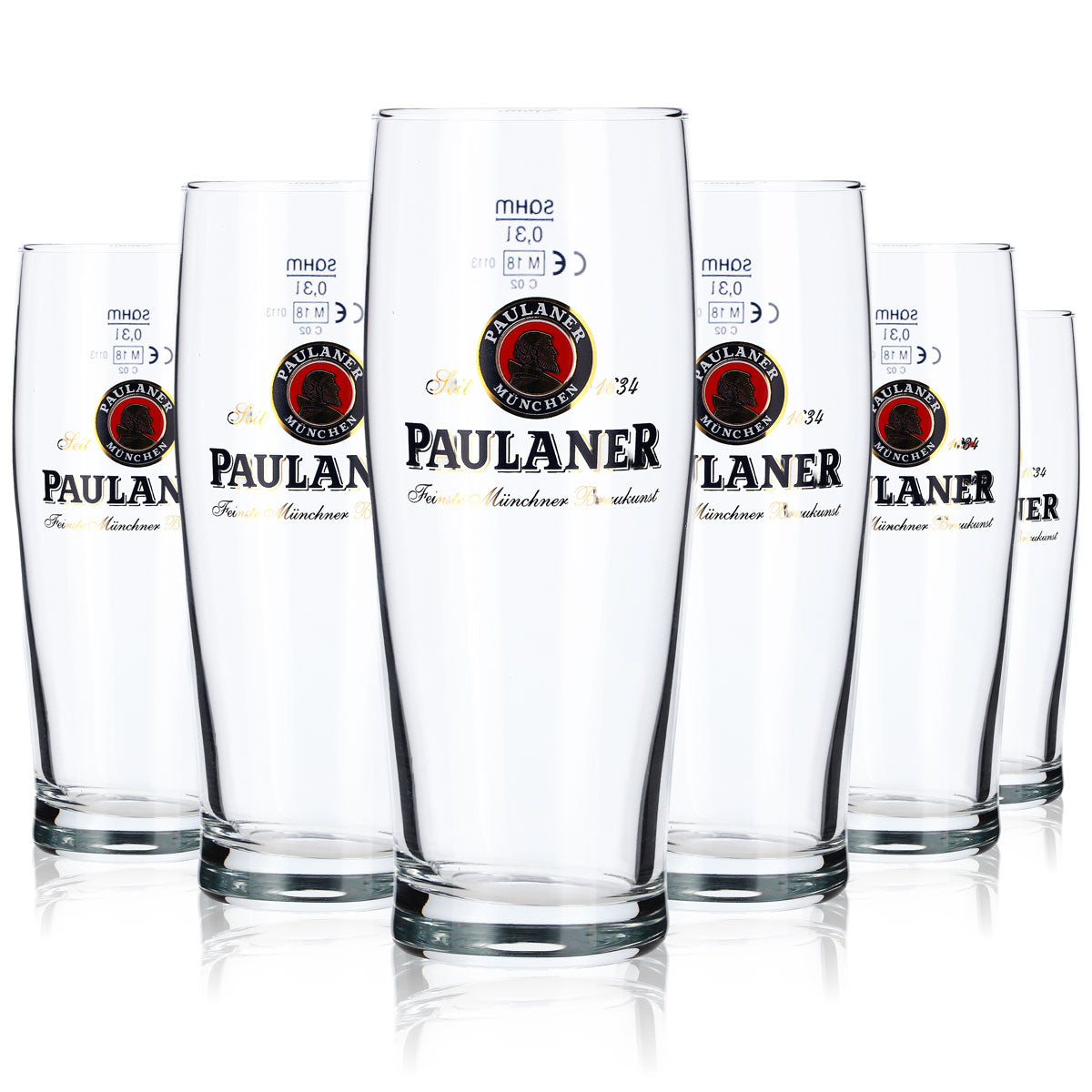 6 verres Paulaner Willibecher 0,3 l Verres à bière Verres à bière Tasses Sahm Gloria – Vue 5