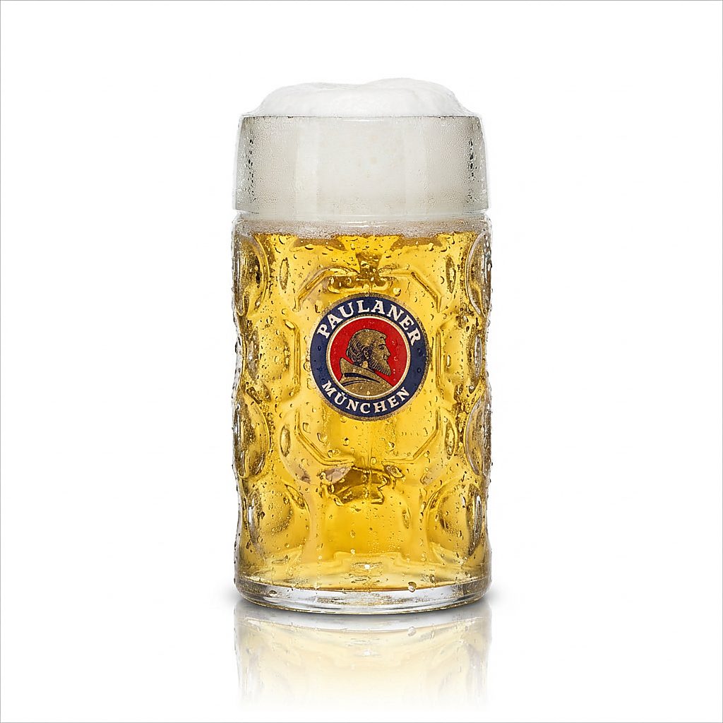 6 chopes à bière Paulaner B-WARE - Verres à bière 1 l calibrés pour la restauration