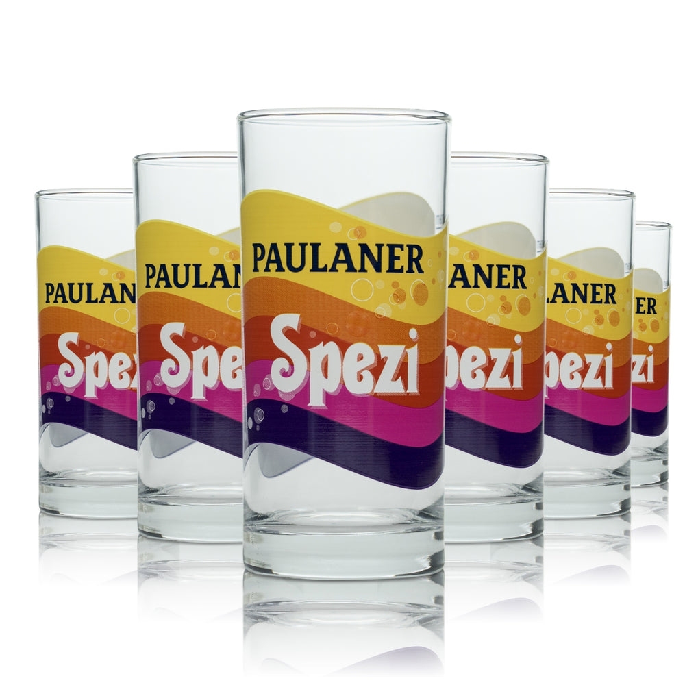 6x Paulaner Spezi Boisson gazeuse Verre 0,2 l Gobelet Cola Limonade Mix Verres Gastro Collectionneur
