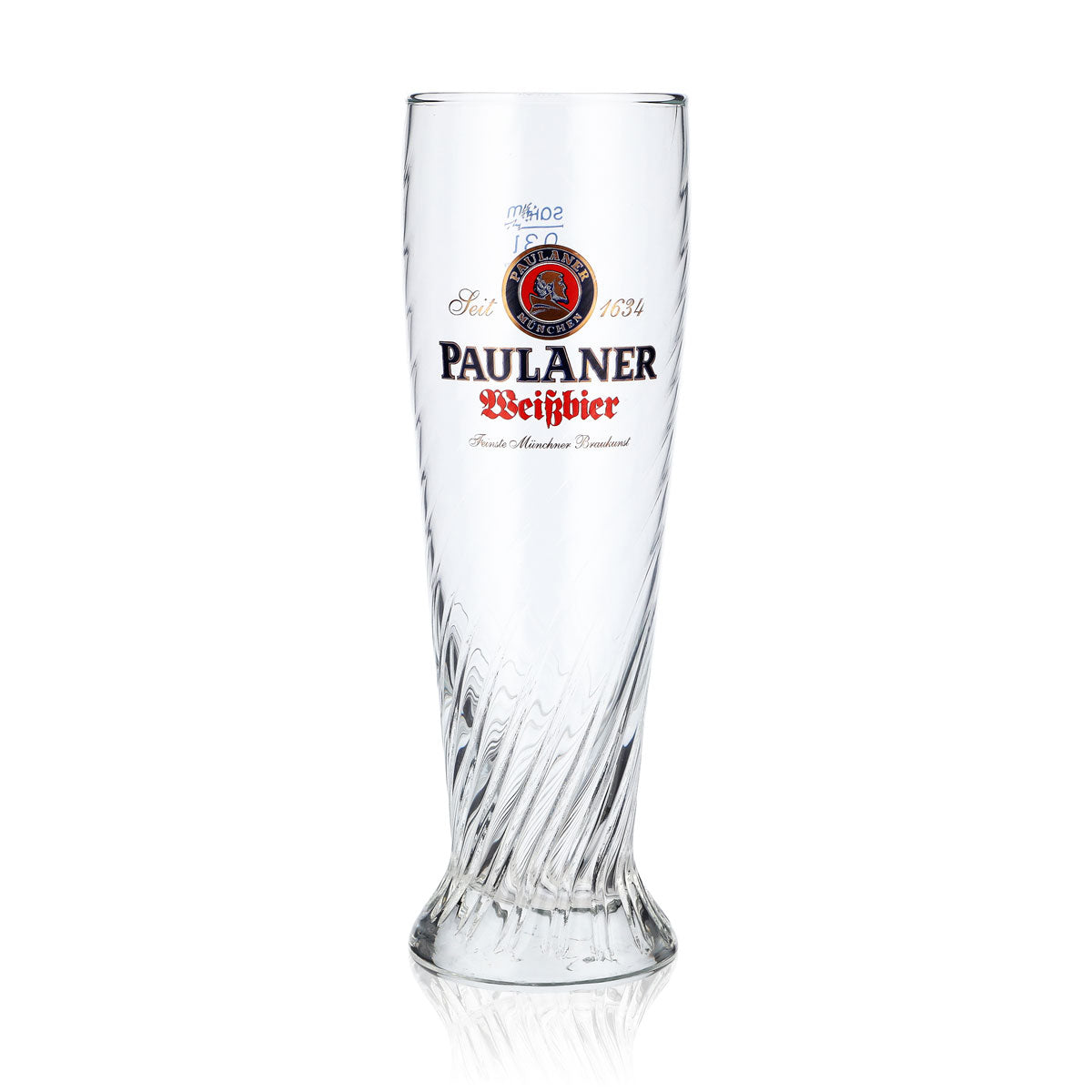 6 verres à bière Paulaner Weissbier Verre à bière blanche Verre à bière en relief 0,3 l  doré – Vue 2