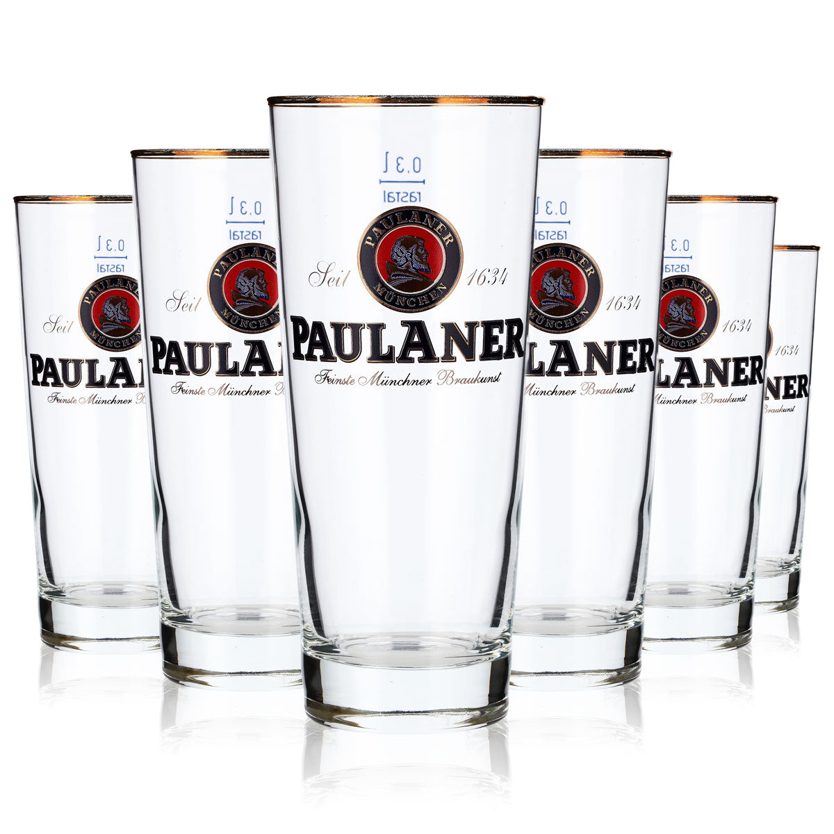 6 verres à bière Paulaner Weissbier Frankonia 0,3 l Willibecher – Vue 2