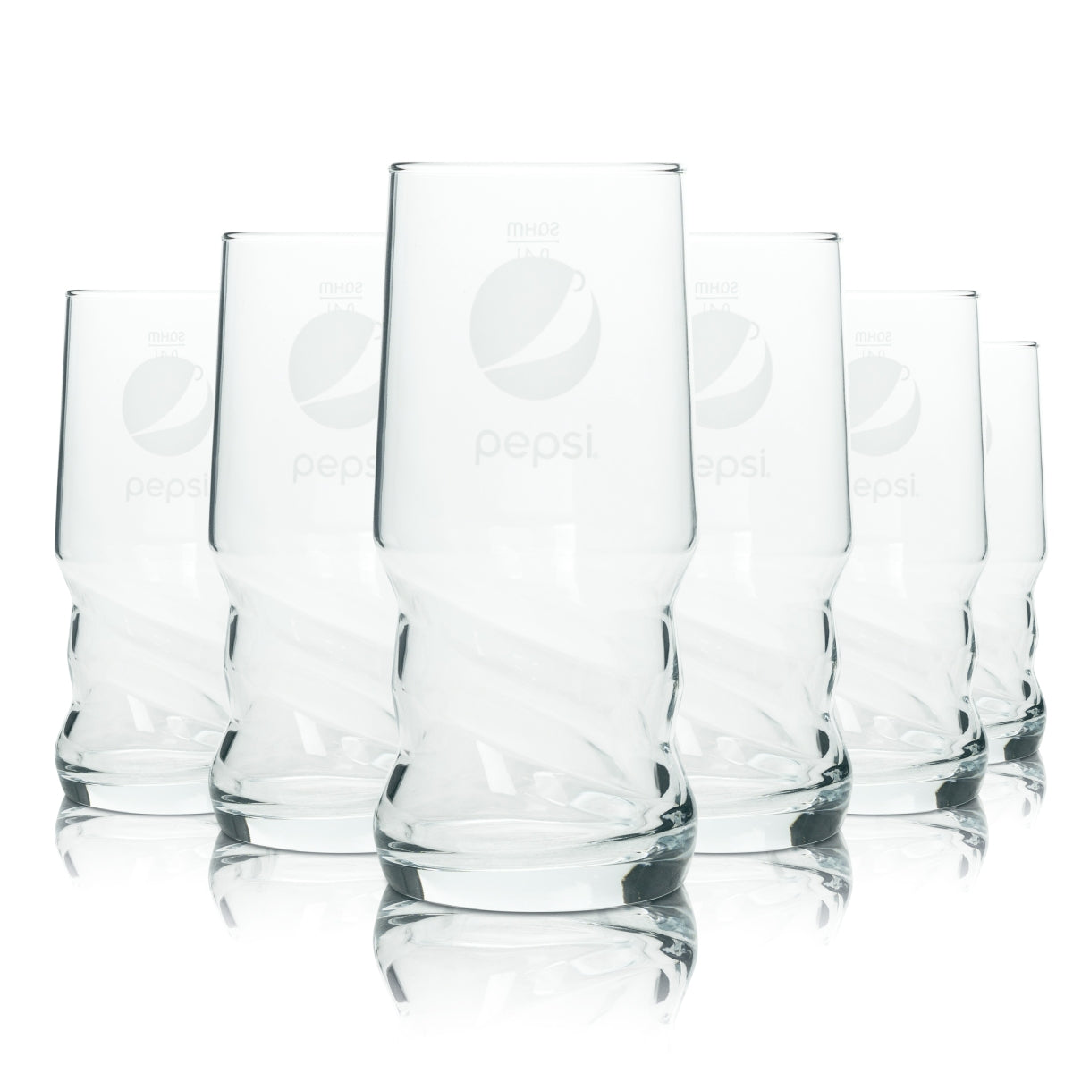 6 verres Pepsi Cola 0,4 l Gobelets AXL Sahm Moules à charnière Verres Coke Kola calibrés