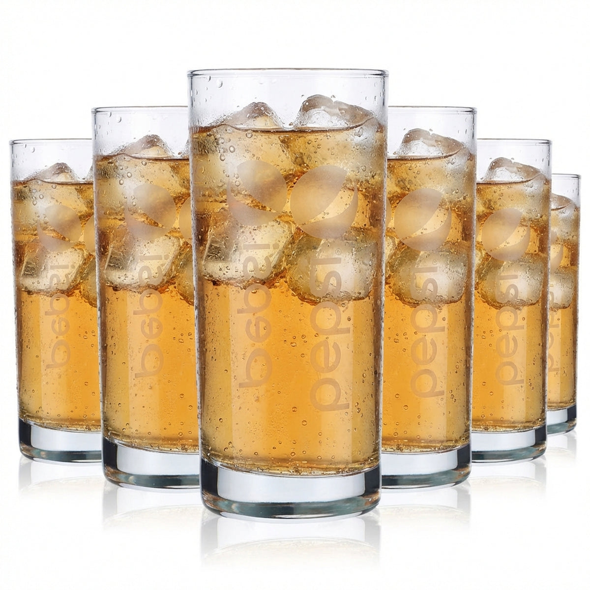 6 verres Pepsi Cola rétro Verre Coca-Cola culte 0,4 l Marque verticale