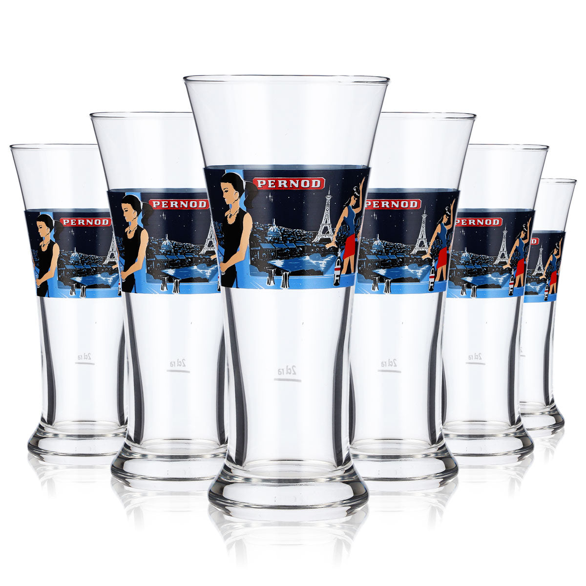 6 verres à liqueur Pernod Verre à liqueur Verre de collection Scène Nigthlife « Tour Eiffel »
