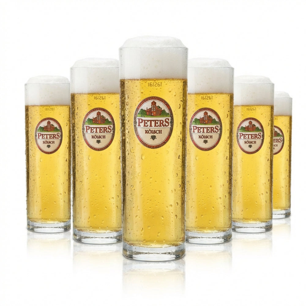 6 verres à bière Peters Kölsch 0,2 l, lot de verres à bière Kölsch, verres à bière Altbier, brasserie