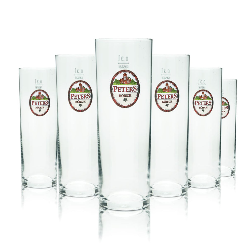 6 verres à bière Peters Kölsch 0,3 l Kölschstange Altbier Set de verres Brasserie Cologne