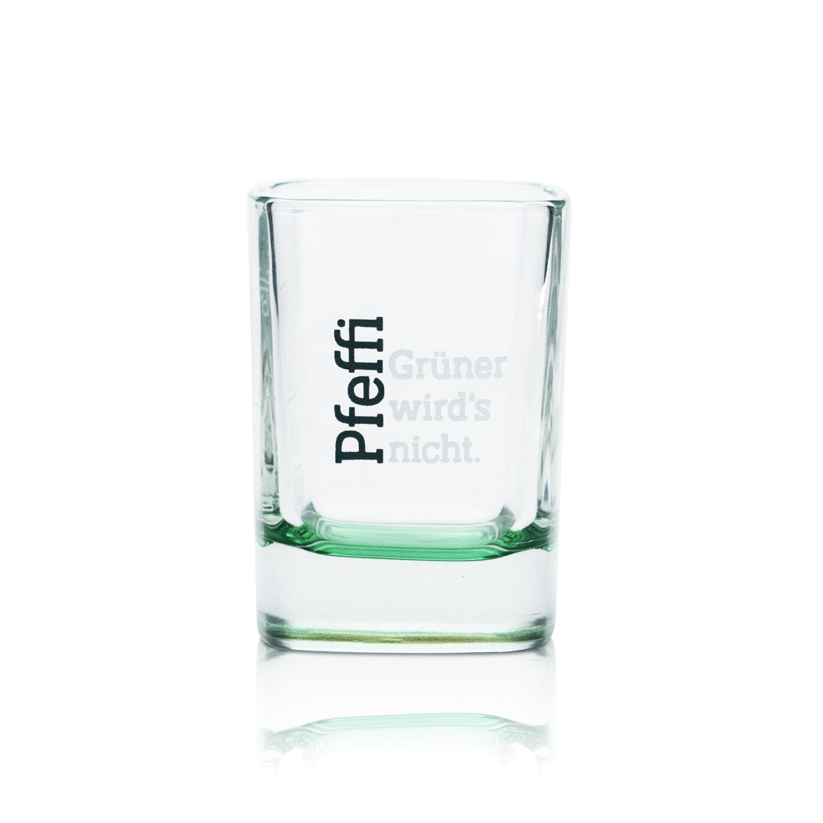 6 verres Pfeffi 4 cl Verres à shot Kurze Stamper Verres à schnaps Nordbrand Vert Menthe Bar – Vue 2